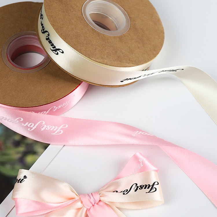 2.5cm缎带英文鲜花花束包装丝带礼物装饰蛋糕包装彩带蝴蝶结批发