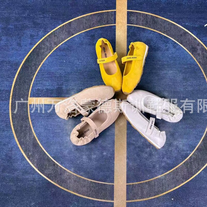 High Version 2025 New Miu Mary Jane Shoes Women's Slip-On Lazy Flats Round Toe Shallow Mouth Ballet Shoes