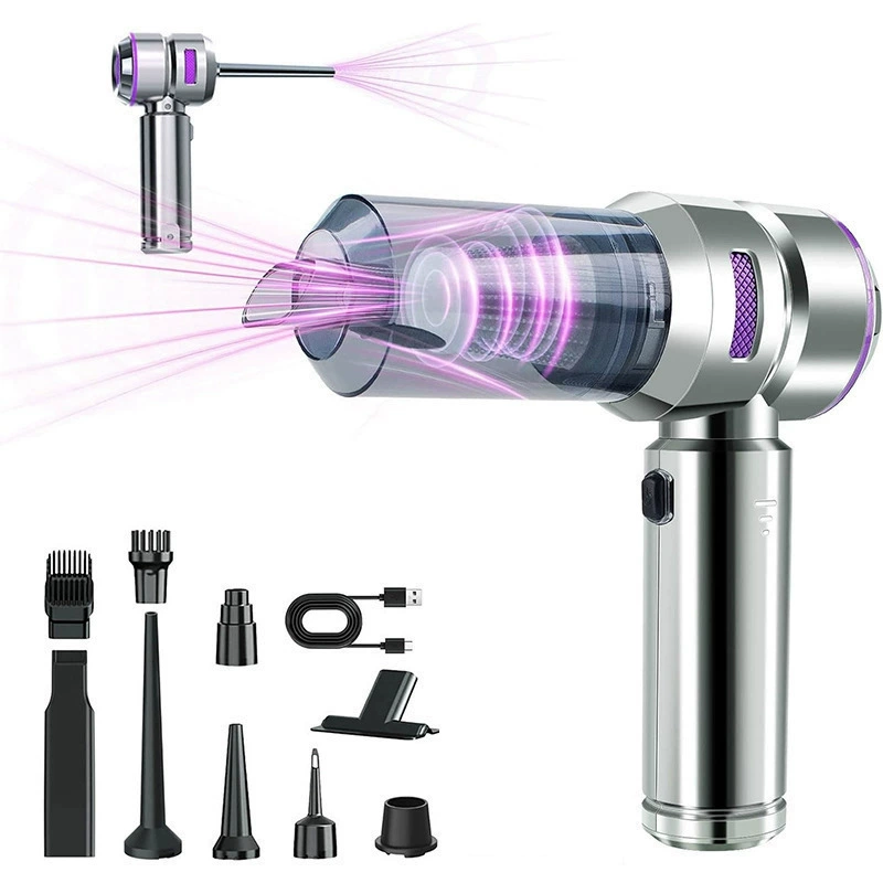 Автомобильный пылесос ручной бесщеточный мощный пылеуловитель надувной большой всасывающий мини-автомобильный пылесос