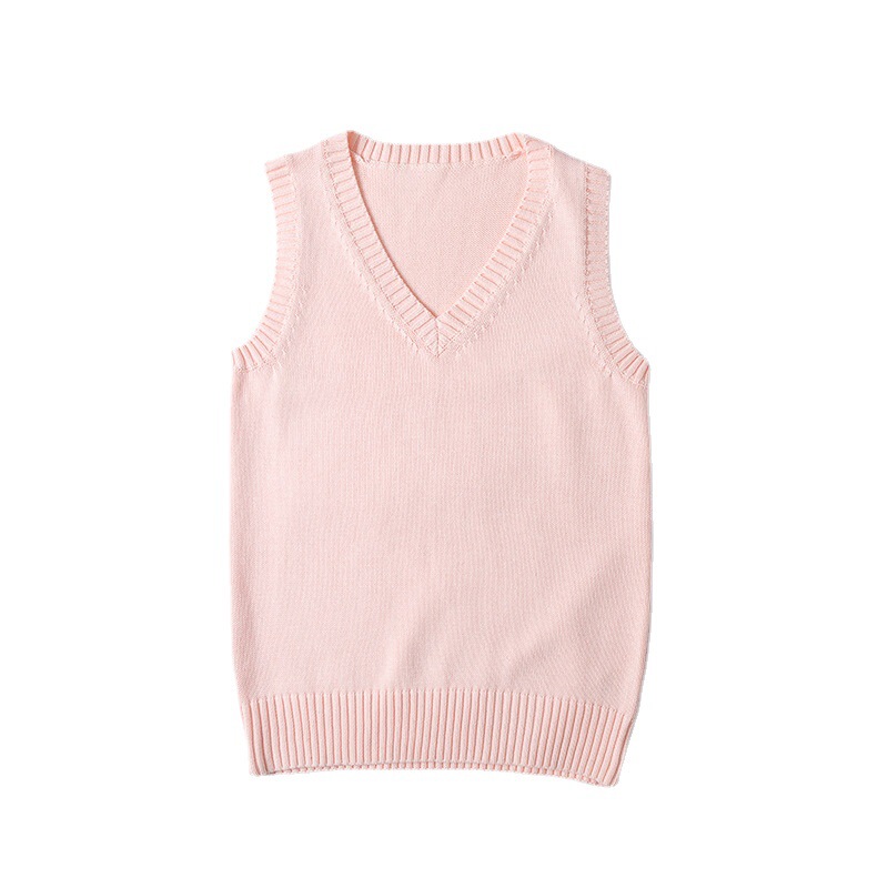 2021 Jk Uniform Knitted Vest School Uniform Vest Simple Solid Color Sweater Women's Layered Wear European and American Style College Style