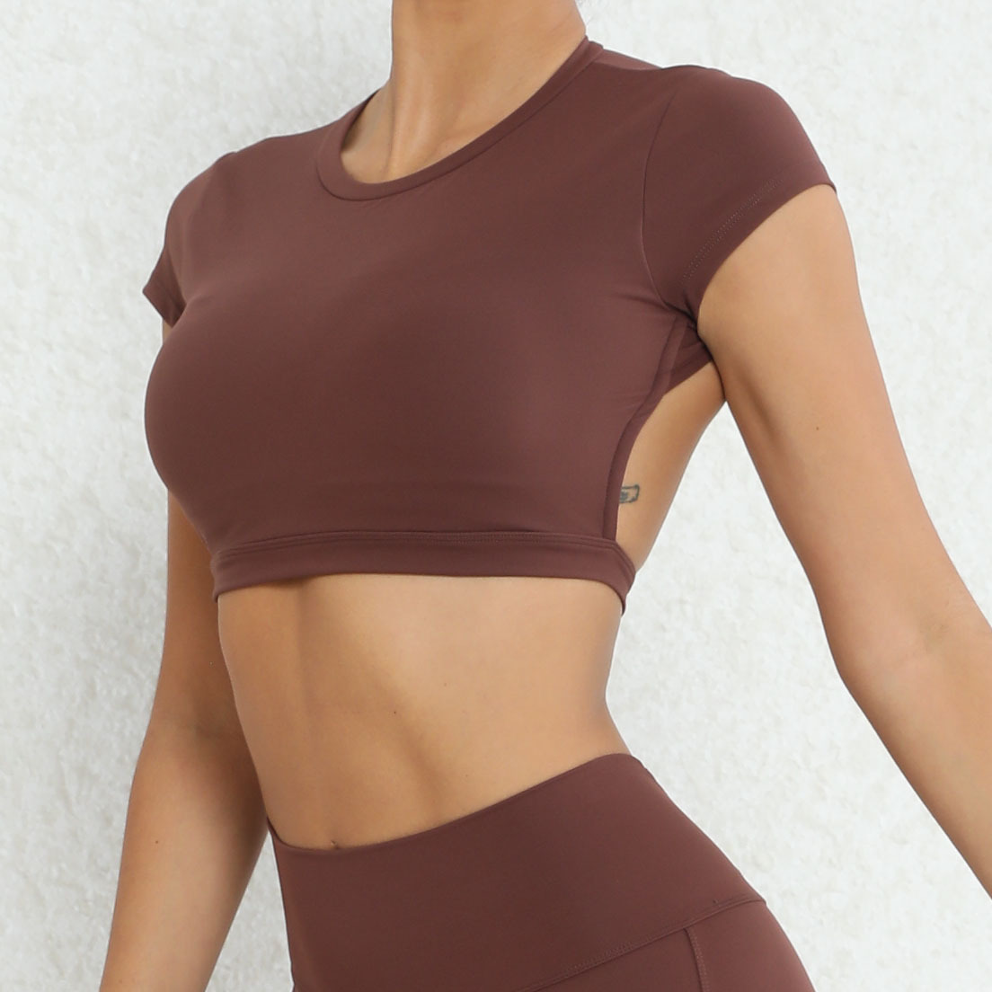175g Weight Short Sleeve Sleeve Length Nylon, Cotton Blend Fabric Type Short Top Length T-shirt Tops Type Gym, Yoga, Running Occasion Round Neck Neckline Solid Color Pattern Simple Style, Sport Style Style Simple Style Sport Style Solid Color Nylon Cotton Blend Round Neck Active Tops T-shirt 38