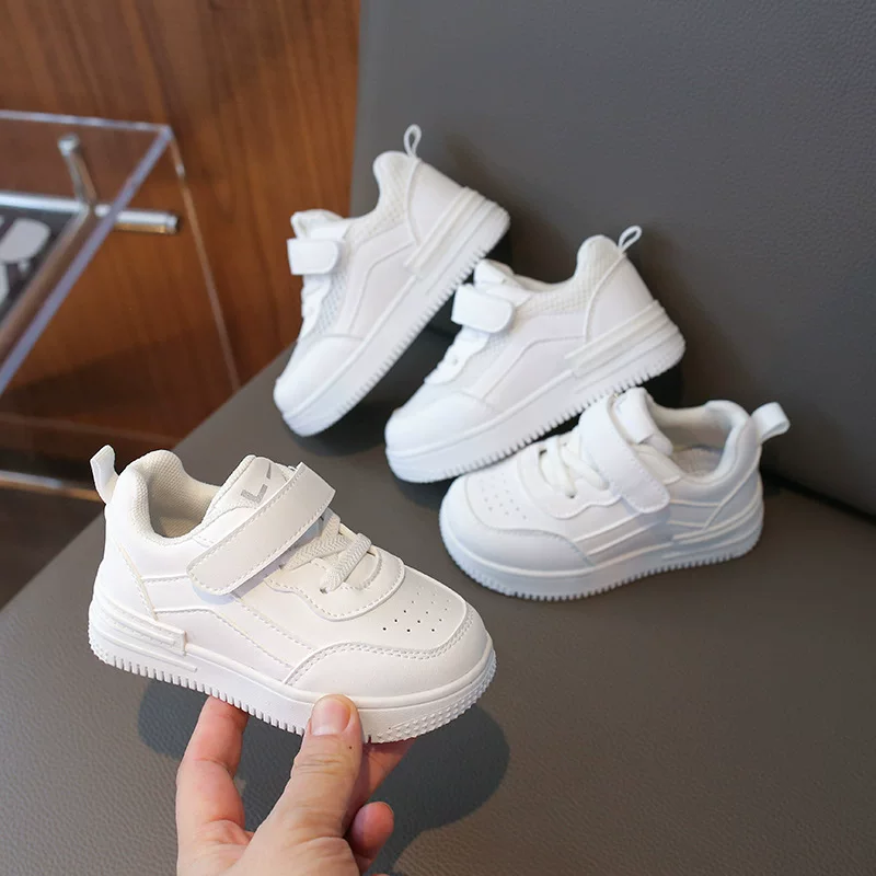 Children's white shoes, sports shoes for men and women, sneakers, soft sole