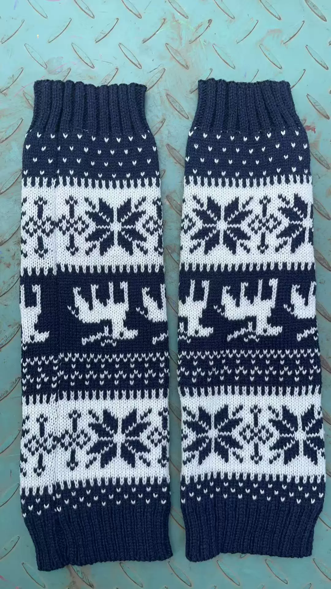 Теплоудерживающие шерстяные в gaiters, сапоги, со снежинками, опт