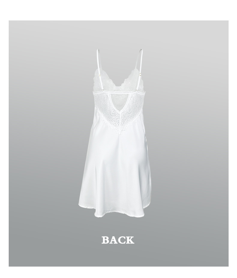 Imitated Silk, Polyester Fabric Type Home Outdoor Lady Sexy Solid Color Imitated Silk Polyester Pajama Sets