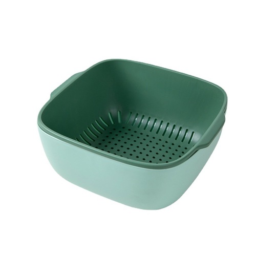 Home kitchen double-layered vegetable sink basket, fruit washing and draining basket, fruit plate, fruit and vegetable cleaning basket