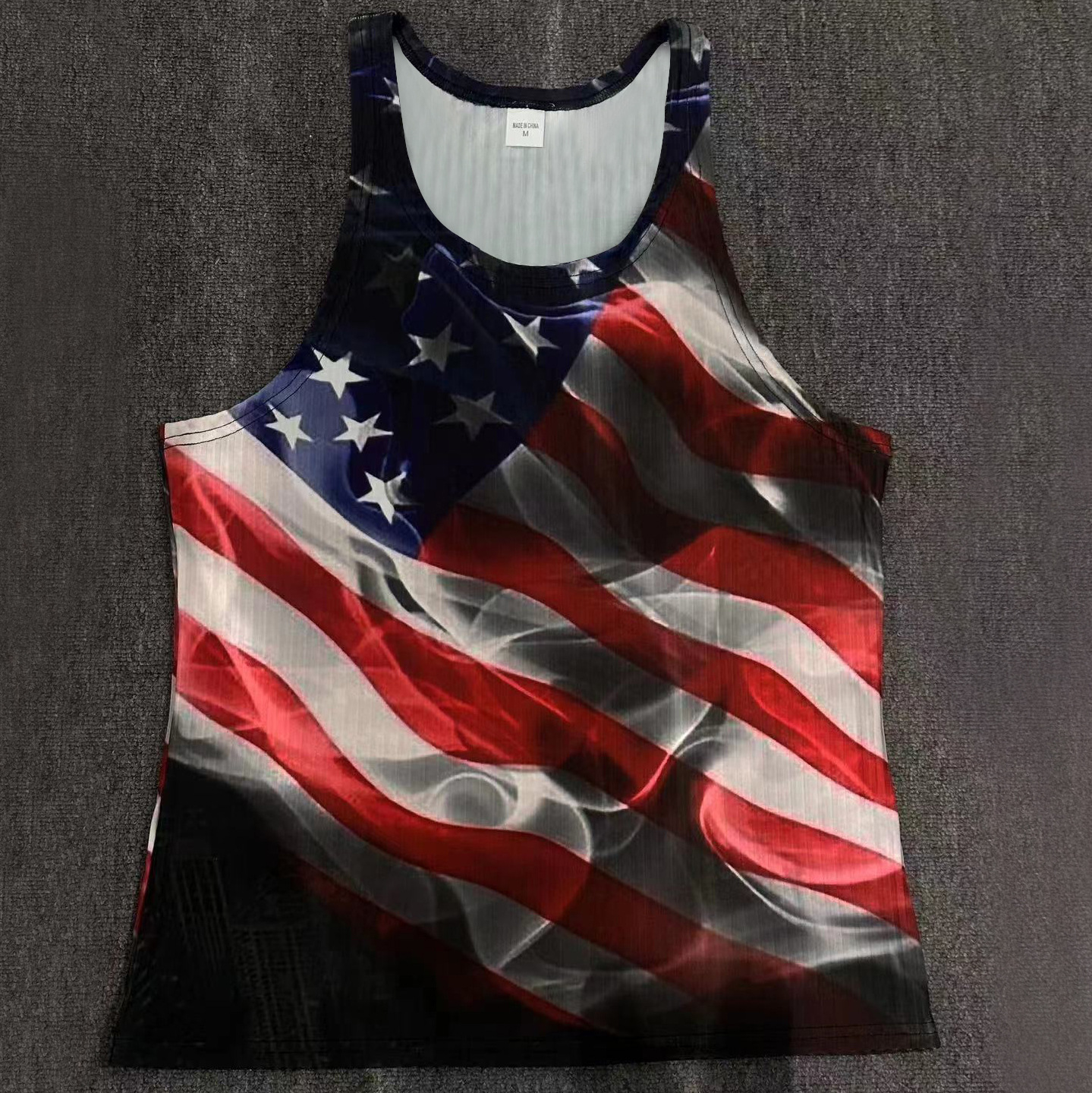 Men's Solid Color Racerback Tank Tops Men's Clothing display picture 23