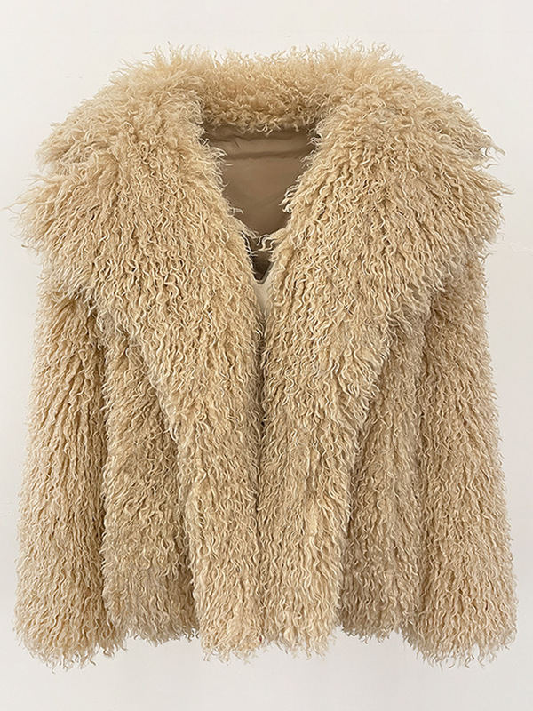 Cross-Border European and American Style Women's Autumn and Winter New Imitation Beach Wool Fur Jacket Women's Short Fashion Fur Jacket Cross-Border European and American Style Women's Autumn and Winter New Imitation Beach Wool Fur Jacket Women's Short Fashion Fur Jacket