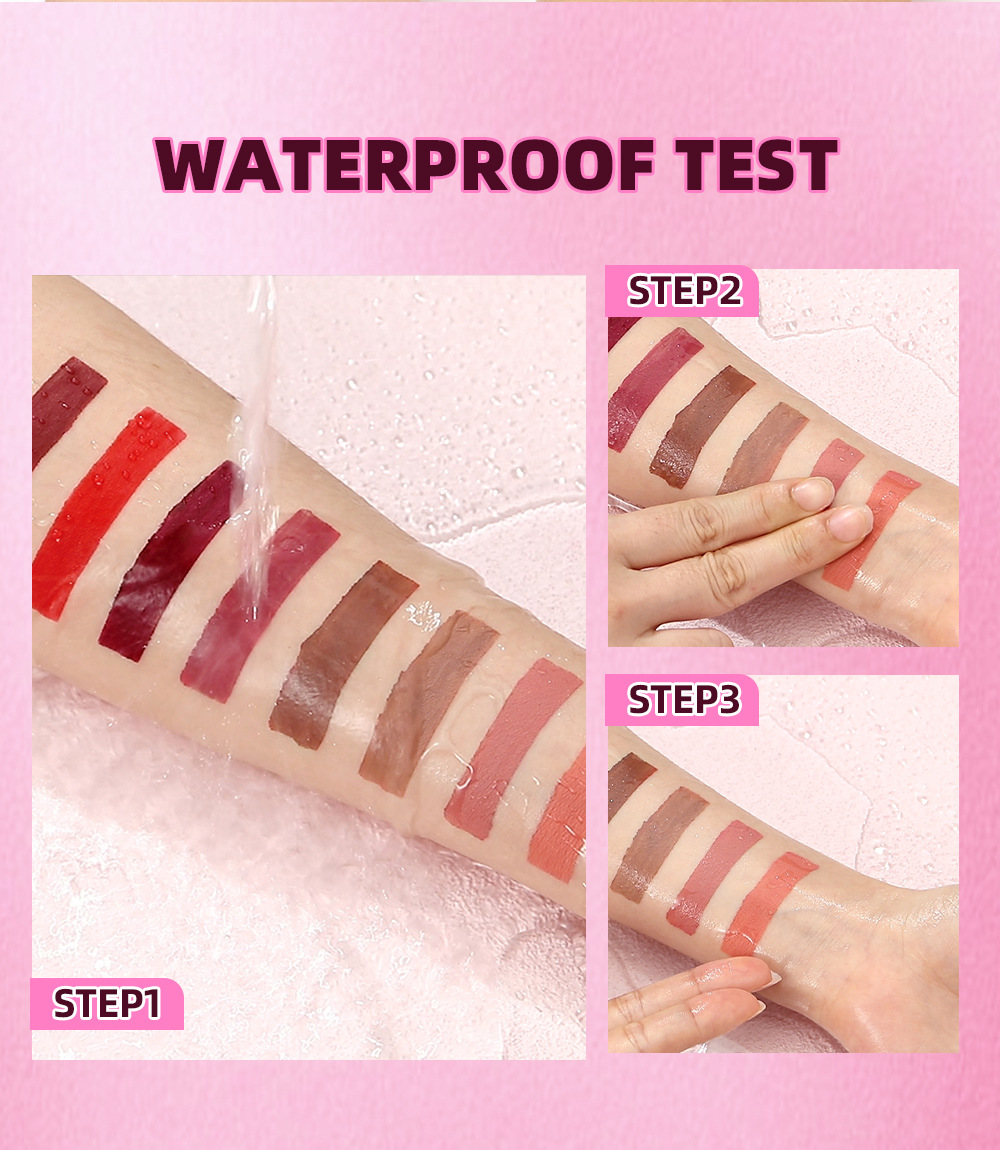 QIBEST Cross-border Smooth matte Lip Gloss, non-stick, non-fading, waterproof, moisturizing and long-lasting matte lip gloss undefined