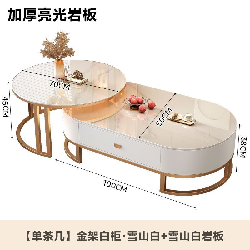 골드 프레임 화이트 캐비닛 + 스노우 마운틴 화이트 더블 슬레이트