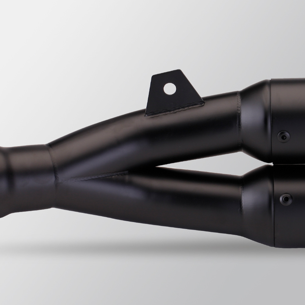 Motorcycle imitation race street running exhaust pipe modification K19 thunder double out end section universal CBR650 GPR250 R3