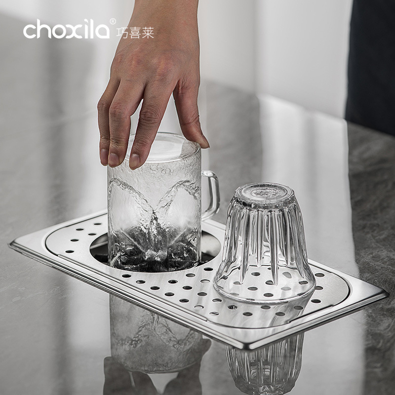 De alta presión de la taza lavadora automática Barra de fregadero de acero inoxidable comercial de escritorio incrustado presionando la leche tienda de té taza herramienta de lavado