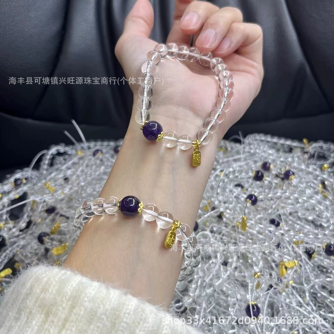 Оригинальный белый хрустальный ледяной браслет из белого стекла