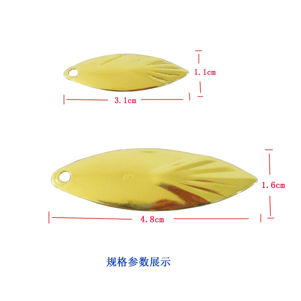 Wholesale Luya Noise Film Mino Lei Frog DIY Luya bait modified tablet accessories willow leaf spoon rotating sequins