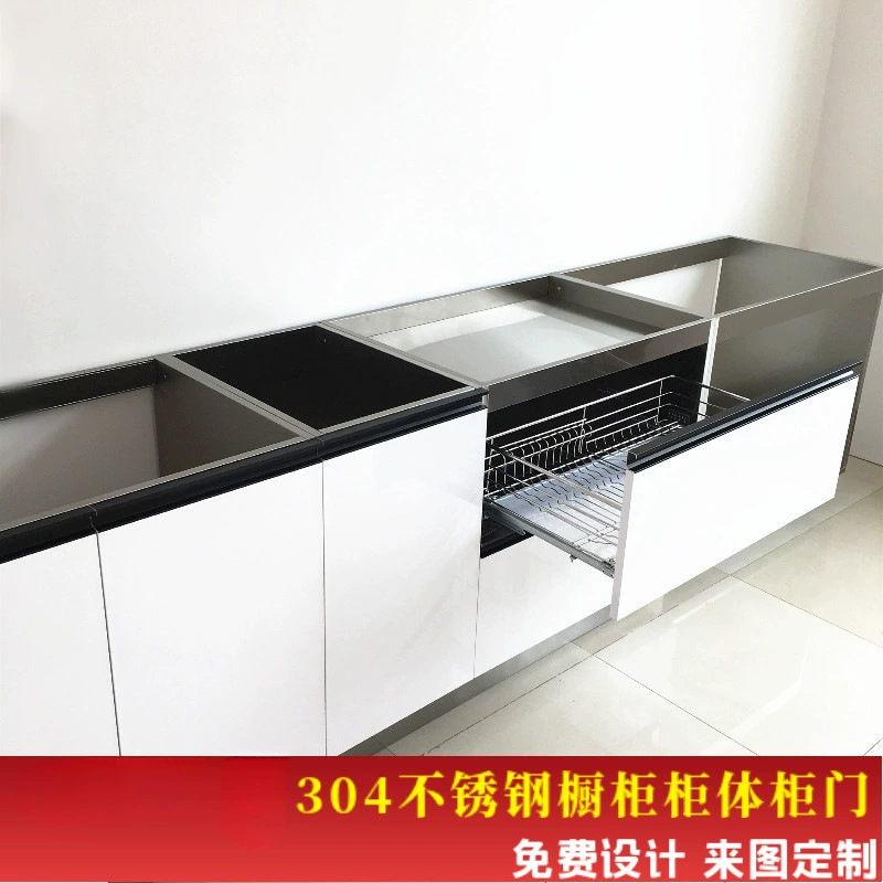 Шкаф из нержавеющей стали 30, кухонный шкаф с открытой раковиной, сборка, название дома, другое Qiling.