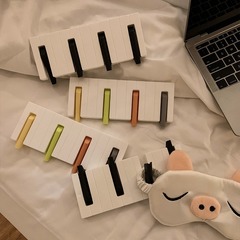 Creative Piano Key Hooks for Bathroom without Drilling, Sanitary Door Behind Entryway Hand Towel Hook