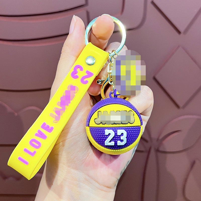 Estrella Baloncesto llavero Kobe Curry James Owen mochila estudiante colgante recuerdo moda pequeño regalo