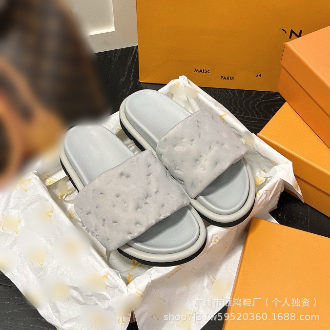 驴家魔术贴厚底拖鞋夏季新款百搭休闲老花情侣大码一字沙滩凉拖鞋|undefined