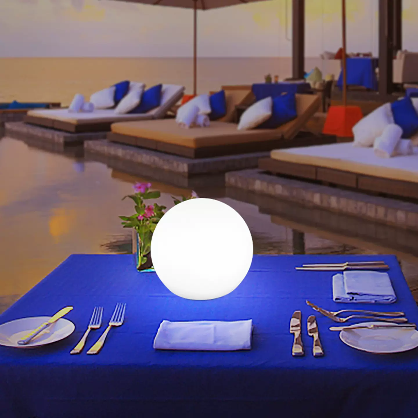 跨境led充电酒吧台灯圆球桌灯KTV夜店休闲娱乐场所装饰摆件氛围灯