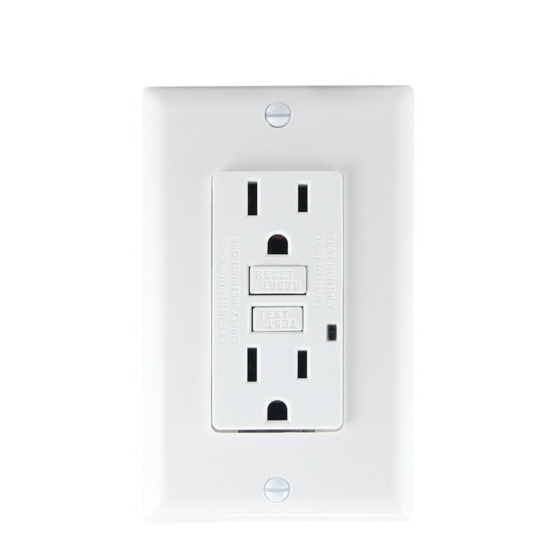 UL美国标准GFCI南北美洲规NEMA美式墙壁开关15A/20A电源插座带USB
