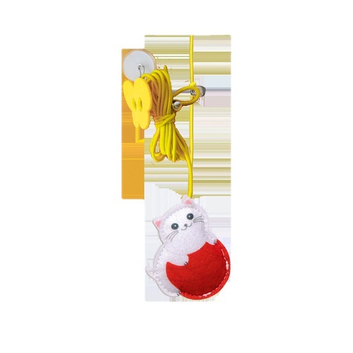 Funny cat artifact cat self-pleasure relief toy hanging door swing elastic hanging pet funny cat stick cat toy