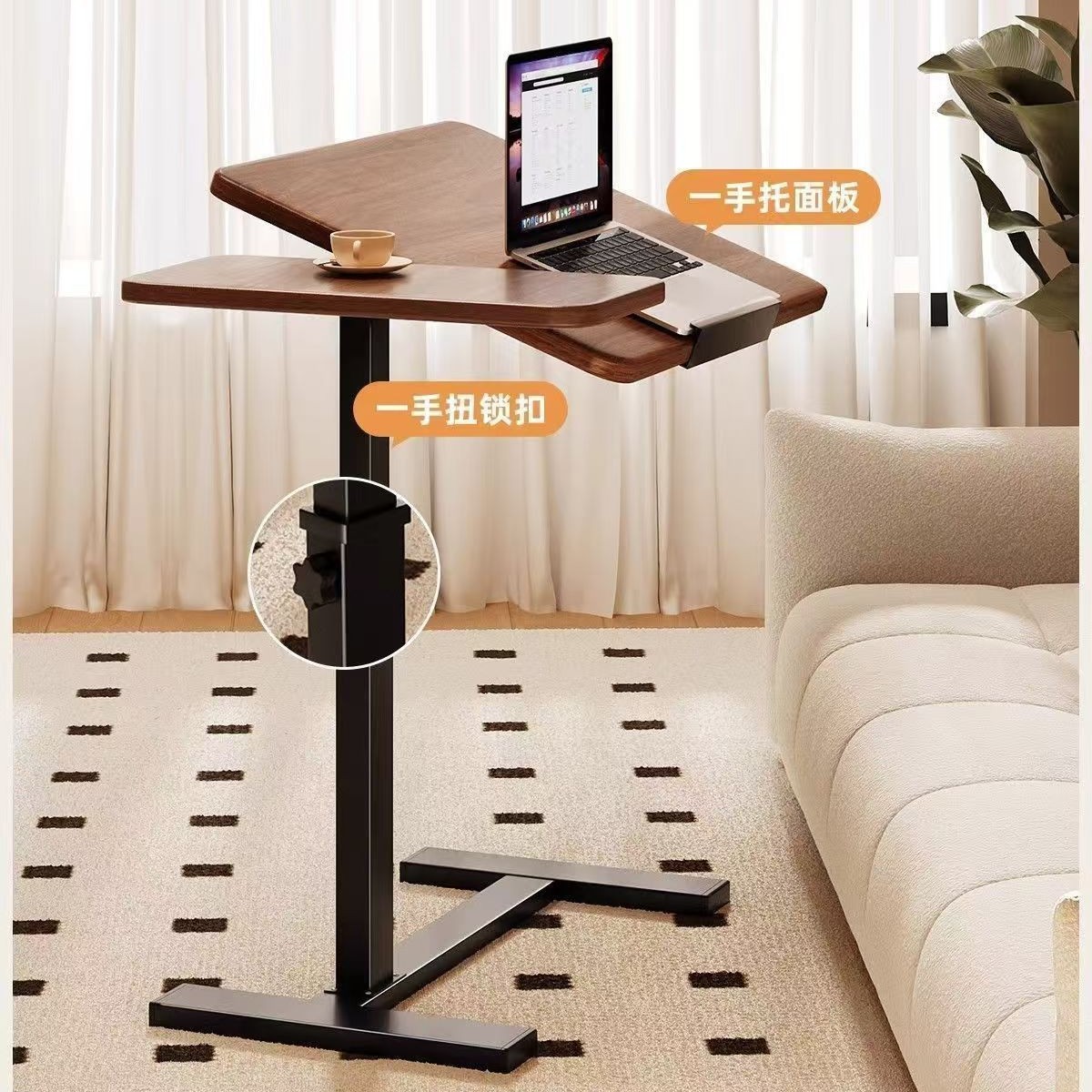 Office Desk, Workbench, Adjustable Computer Desk, Mobile Bedside Table, Folding Desk, Lazy Dining Table, Bedroom Movable Table