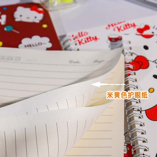 A5 hand-friendly coil notebook ins high-looking student diary KT cat notebook note line notebook wholesale