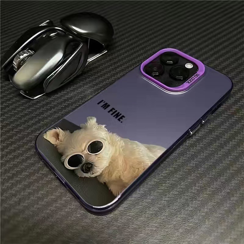 Cáscara de plata de color-púrpura-gafas de sol cachorro