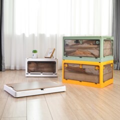 家居客廳塑膠摺疊收納箱臥室雜誌宿舍文具儲物箱棉被防塵置物定製