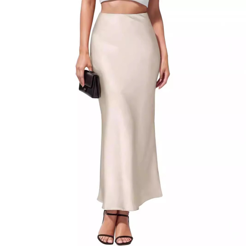 2026 European and American Cross-Border Spring and Summer Skirts, Gentle and Elegant, High-Waisted Fishtail Satin Acetate Hip-Hugging Skirts 2026 European and American Cross-Border Spring and Summer Skirts, Gentle and Elegant, High-Waisted Fishtail Satin Acetate Hip-Hugging Skirts