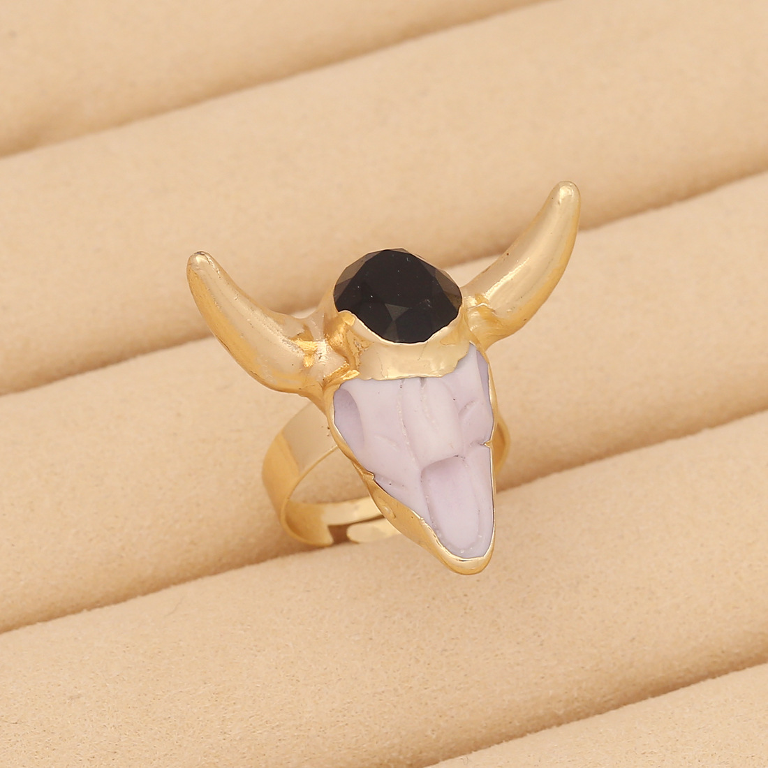 Cattle Pattern Women'S Gender Fashion Cattle Resin Women's Rings