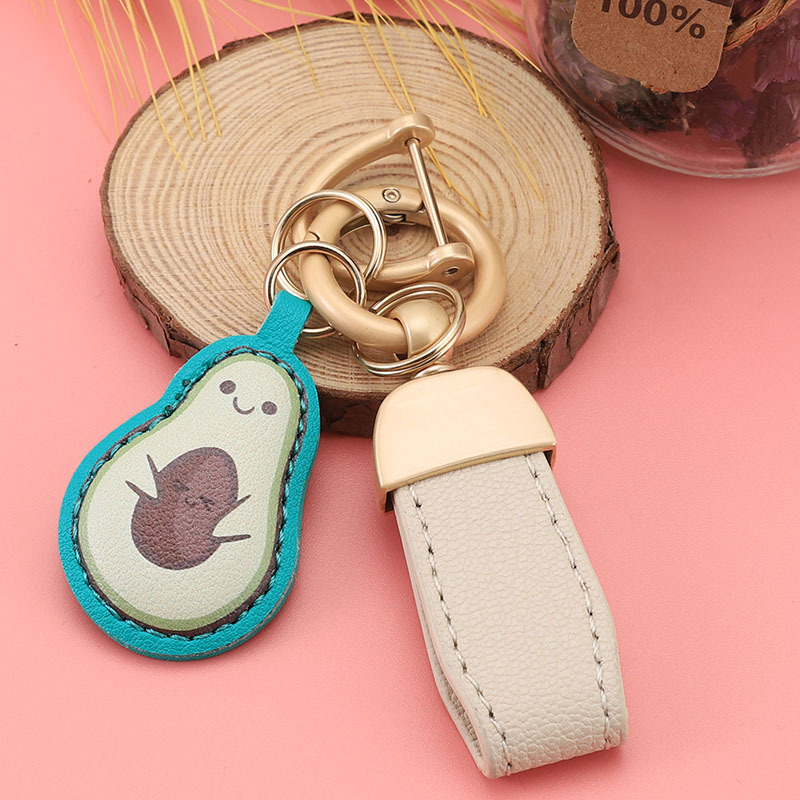 Nuevo llavero de piel de cordero francés pequeño llavero fresco colgante mini bolso corto colgante pequeño joyería