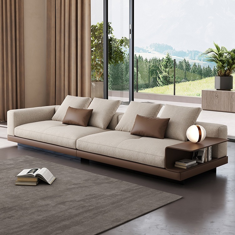 Tao Yi Italian-Style Light Luxury Connery Cotton and Linen Fabric Sofa for Living Room 2024 New Model Straight Small Apartment Single Sofa