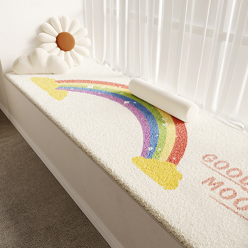 Cute Cartoon Bear Wool Blend Window Sill Pad Universal Four Seasons Window Sill Cushion Bedroom Balcony Absorbent Durable Mat