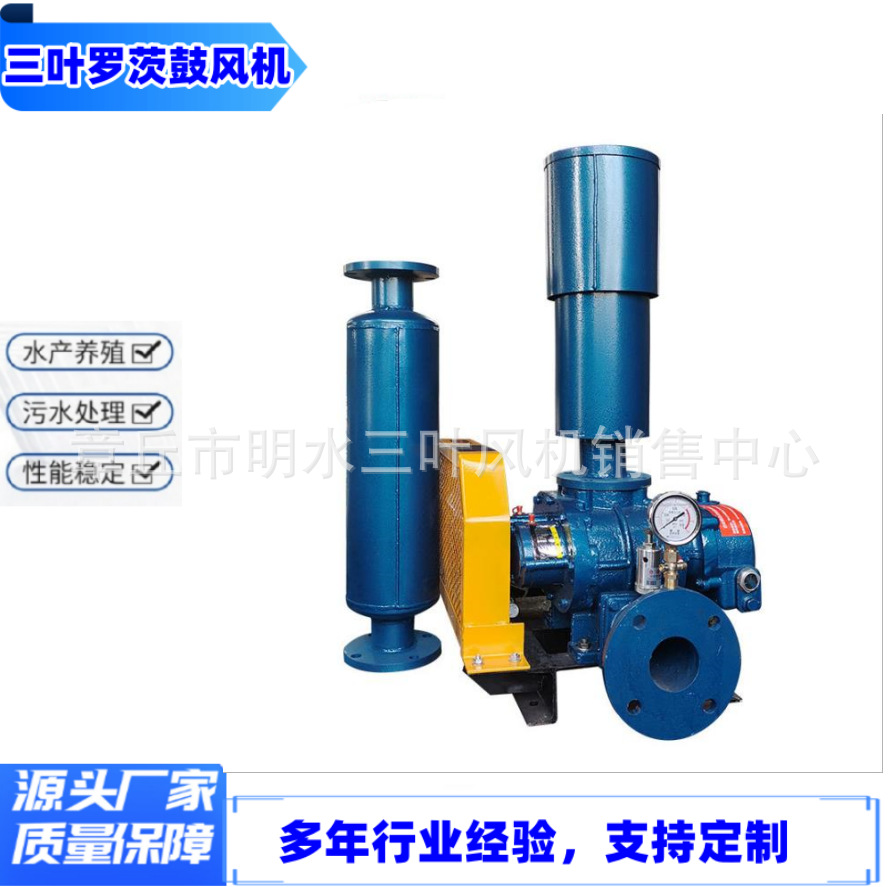 厂家供应低噪音体积小能三叶罗茨鼓风机/污水配套气力输送用设备