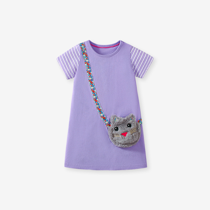 Little maven verano fábrica de ropa para niños al por mayor vestido de niña de dibujos animados nuevo estilo europeo y americano falda para niños