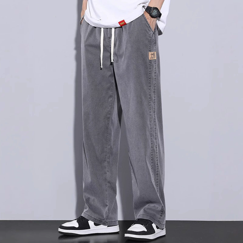 Тонкие повседневные брюки Мужские 2025 Летние тонкие новые свободные прямые брюки