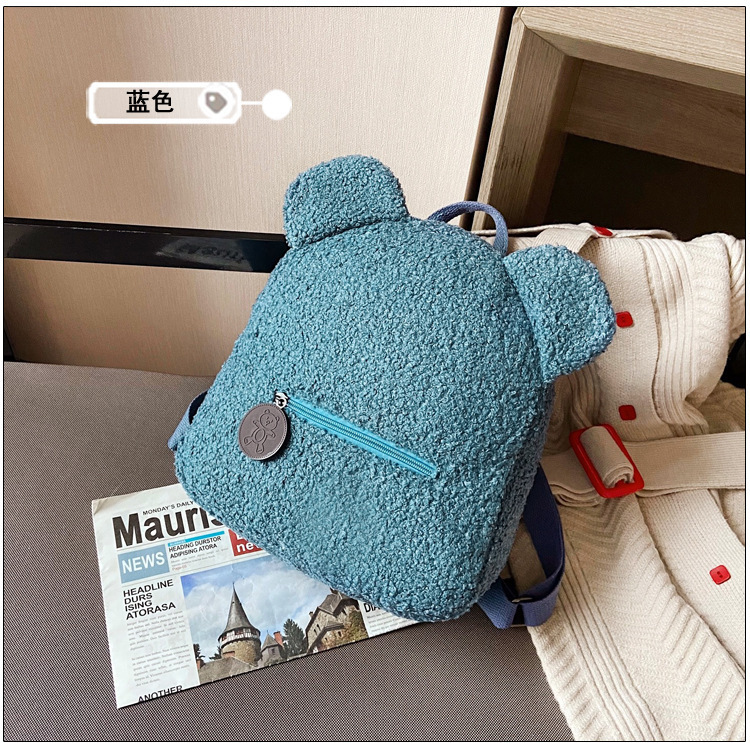 国境を越えた売れ筋のパーソナライズされた刺繍のかわいいぬいぐるみバックパック女子学生クマスクールバッグバックパック|undefined