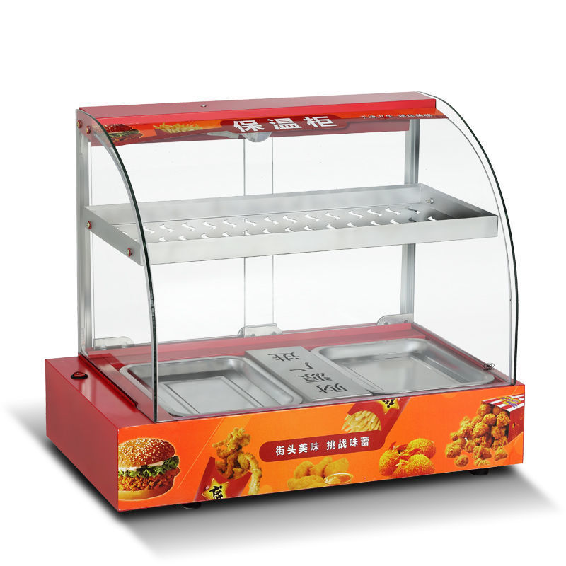 Commercial Insulated Cabinet Heated Thermostat Chestnut Egg Tart Bread Glass Deli Cabinet Food Small Display Counter Type