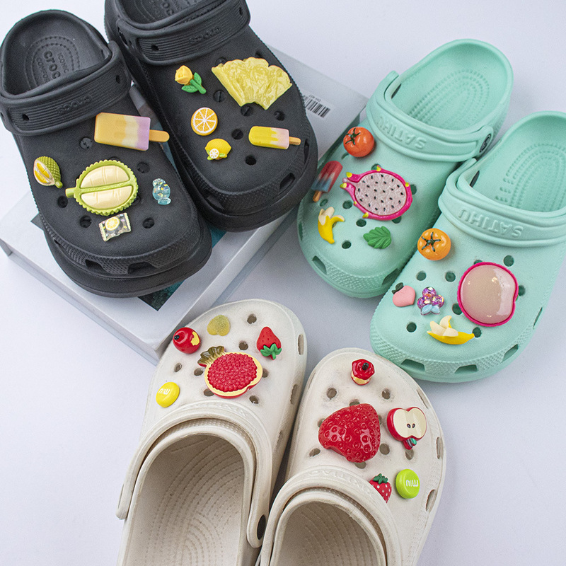 Adaptable Hole Shoes Accessories DIY Shoe Buckle Summer Fruit Series Decorative Buckle Shoe Flower Accessories Removable Shoe Flower Buckle