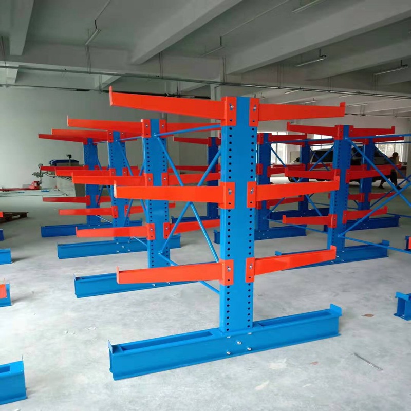 镇江地区悬臂货架 臂长60mm 承重500kg 立柱高2m管材钢材仓储货架