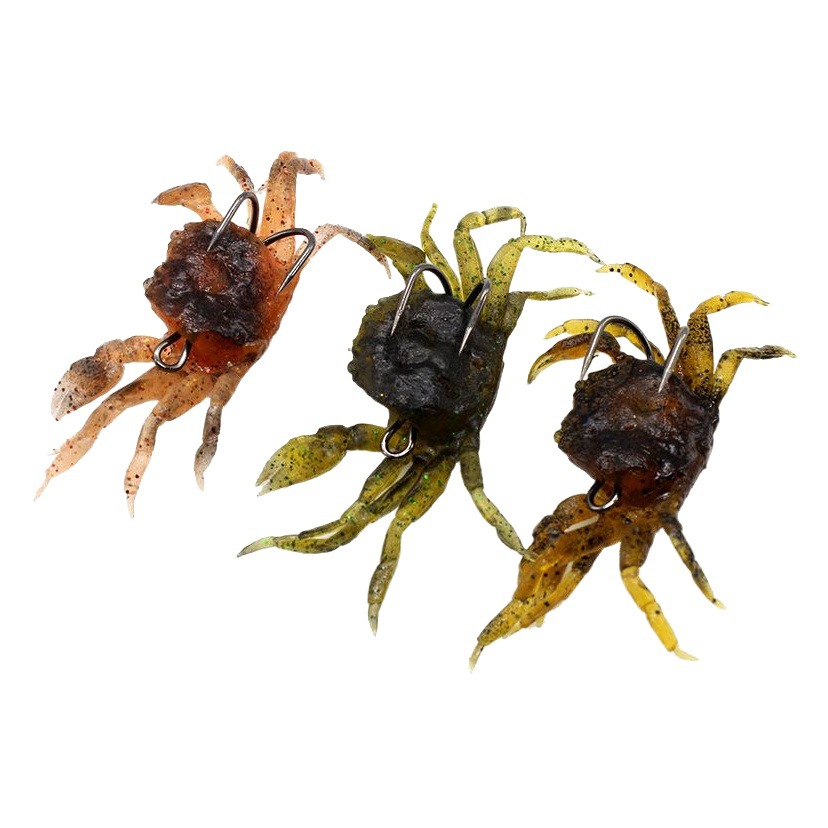 Luya cebo de Pesca de Mar Luya cebo 10cm34G mero cebo falso simulación cangrejo cebo suave artes de pesca con gancho