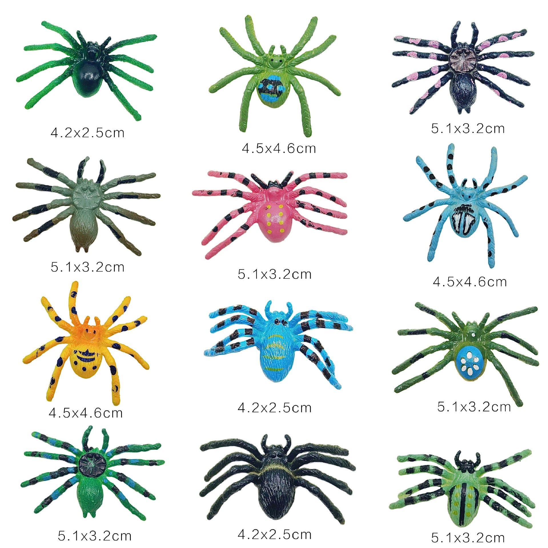 Цветной симулятор паука животных модель Хэллоуин паук украшение рептилии детей раннего образования науки статические игрушки