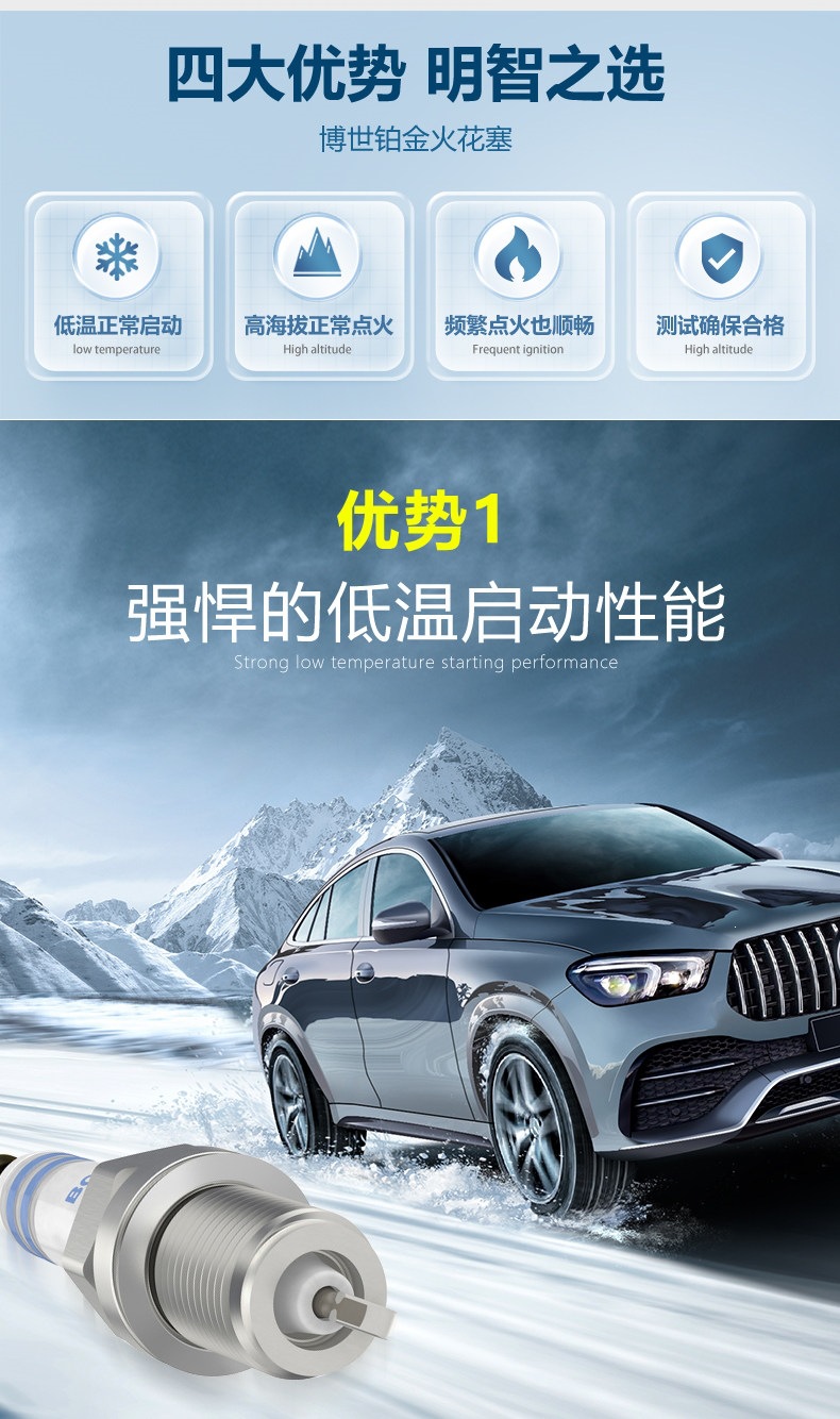 Suitable for Bosch Platinum Spark Plugs Fengxing S500 Sx6 Jingyi S50 XL Xv X3 X5 Lingzhi V3M3M5