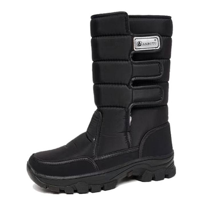 Botas de nieve rusas para comercio exterior, para hombre y mujer, talla grande, forradas con forro polar, gruesas, cálidas, antideslizantes, de algodón para exteriores.