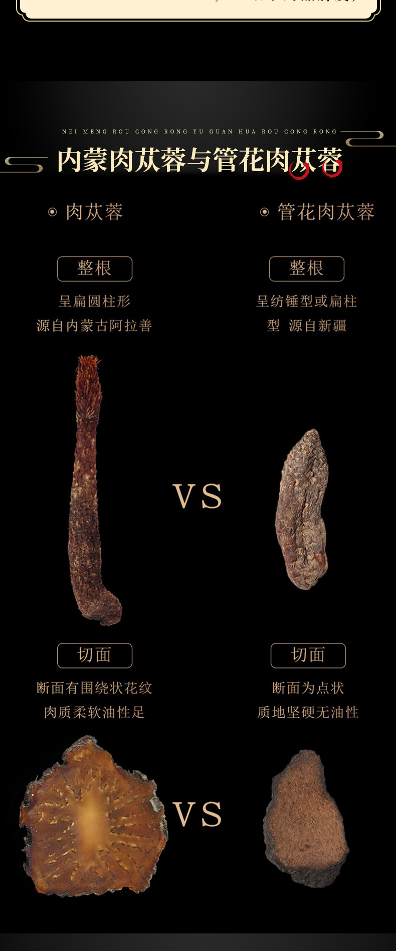 Dried Cistanche Deserticola Slices Rou Cong Rong 500g Inner Mongolia Herbal Root for Tea and Soup preparation