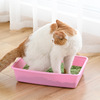 Factory direct pet cat sand pot plastic basin cat toilet cat litter open cat sand pot pet supplies wholesale