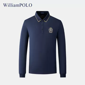 Emperor Paul Long sleeved Polo Shirt for Men, Dad, Autumn Clothes for Men, Middle aged Business, Casual, Polo Collar, Underlay - ShopShipShake