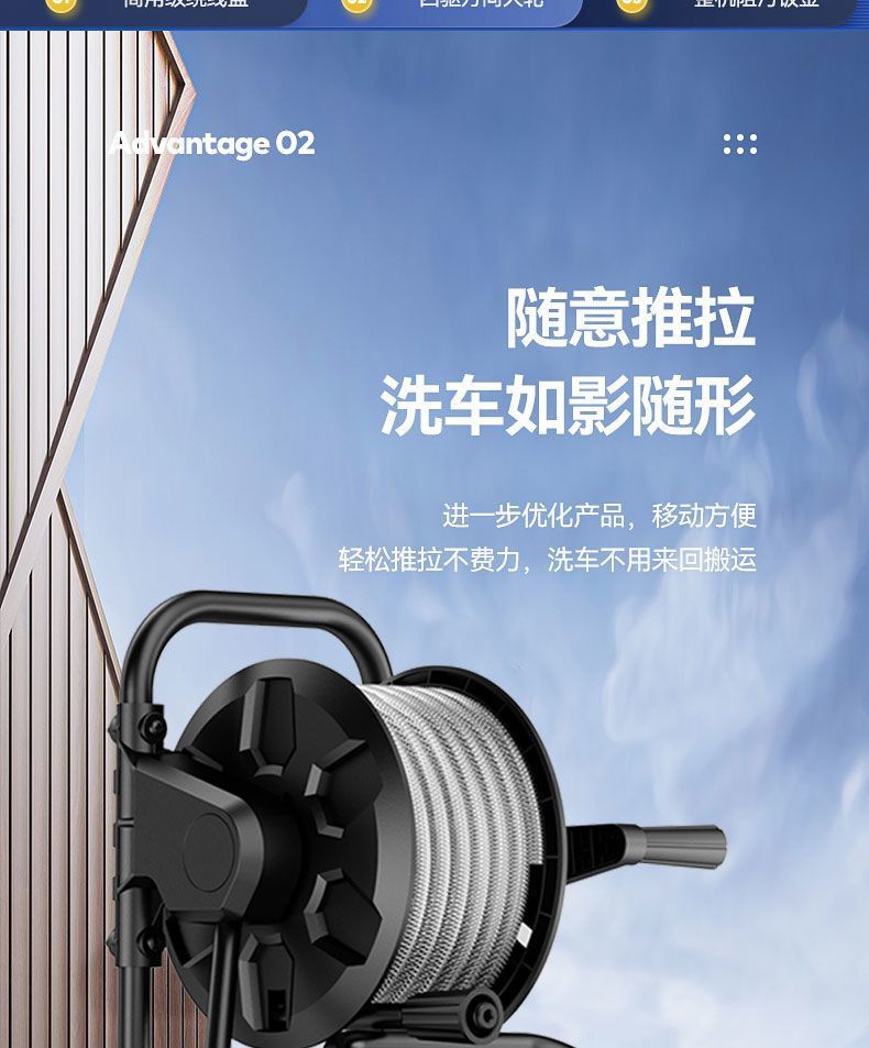 Ultra-High Pressure Car Washing Machine 220V Water Gun High-Power Household Commercial Cleaning Machine Portable Supercharged Water Gun Car Washing Artifact