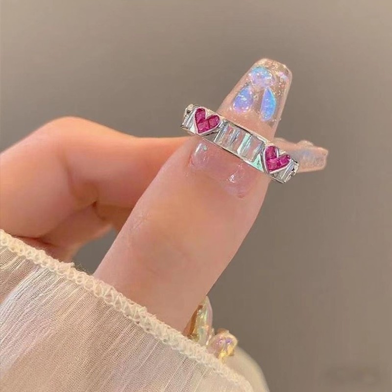 几何微镶锆石个性合集星星十字架简约戒指女冷淡风时尚百搭指环潮|undefined