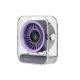 New transparent turbo small fan led digital display home bedroom air circulation fan usb long life desktop fan